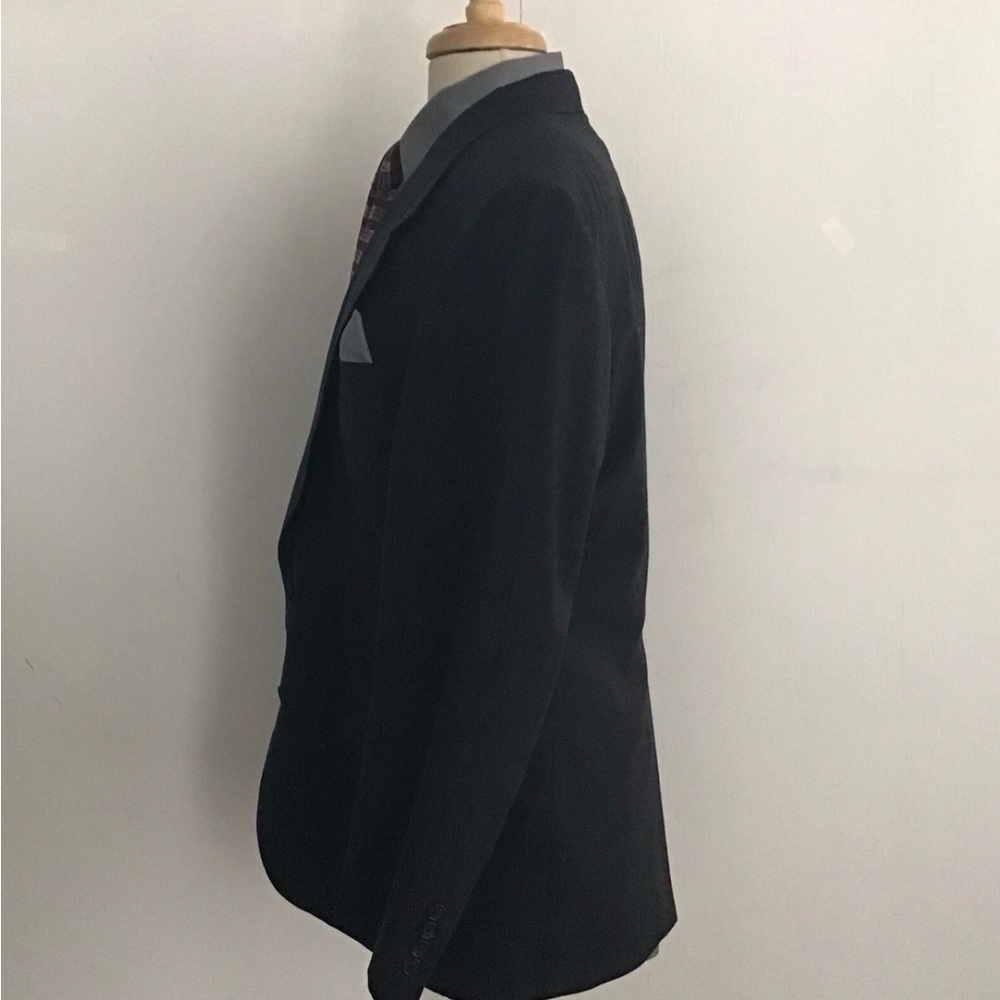 HART SCHAFFNER MARX Vintage Charcoal Gray Pinstripe Wool Suit Coat 42 Reg. EUC - Picture 7 of 14